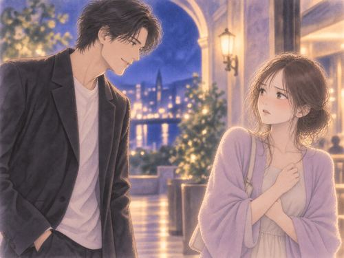 微笑む男性を前に理由のない違和感を覚える女性