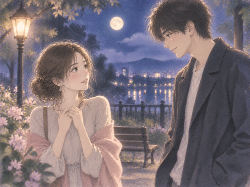 やさしく微笑む知らない男性から好意を向けられる女性