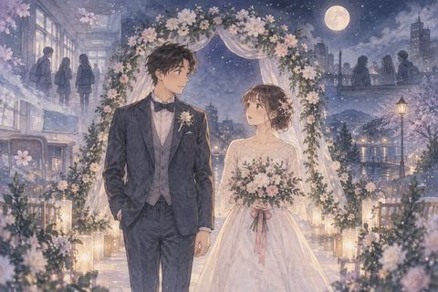 親しい友人と並んで結婚式の席に立つ人物の夢