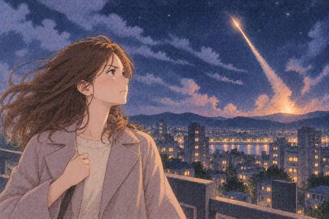 夜空を見据え主導権を取り戻す女性