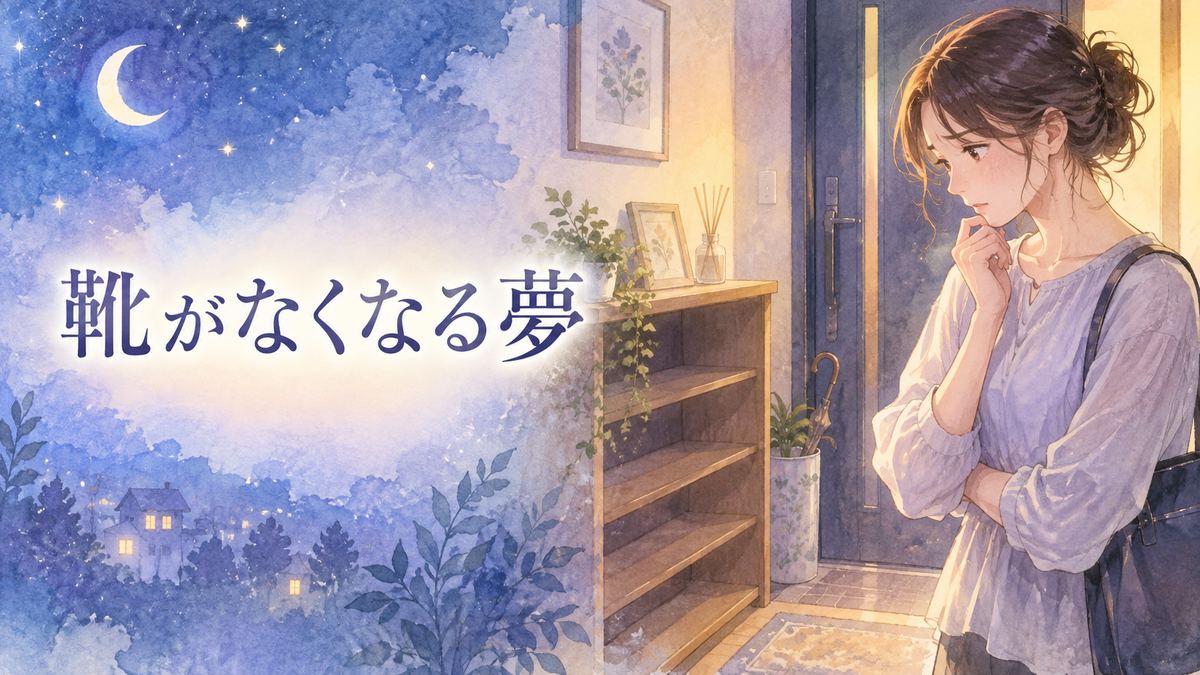 玄関で靴が見つからず戸惑う大人の女性
