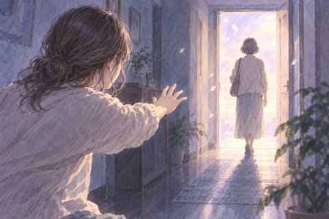 遠ざかる母親へ手を伸ばす女性の夢