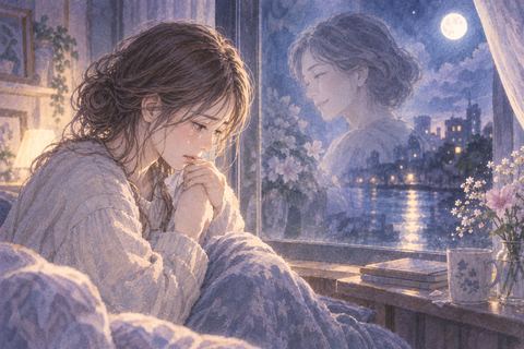 母親の面影を思いながら涙を流す女性の夢