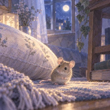 手のひらほどの小さなネズミ