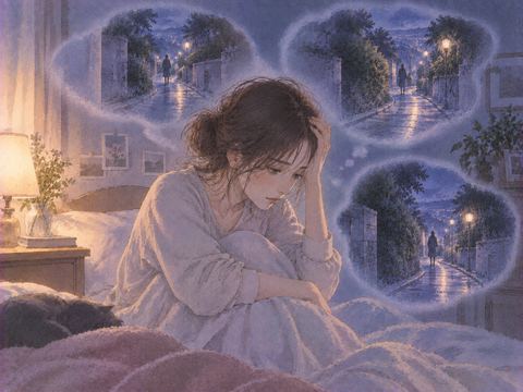 同じ夜道の夢を繰り返し思い出す女性