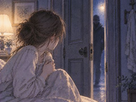 閉まりかけた扉の向こうに人影が見える夢