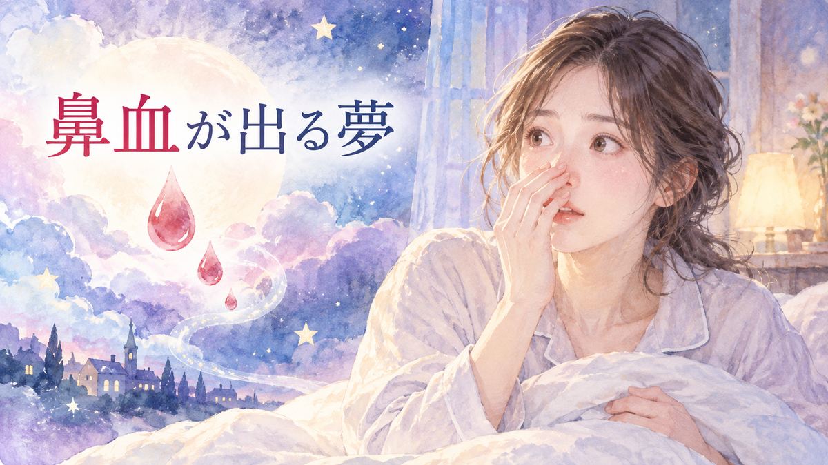 鼻元を気にする大人の女性と夢のような赤いしずく