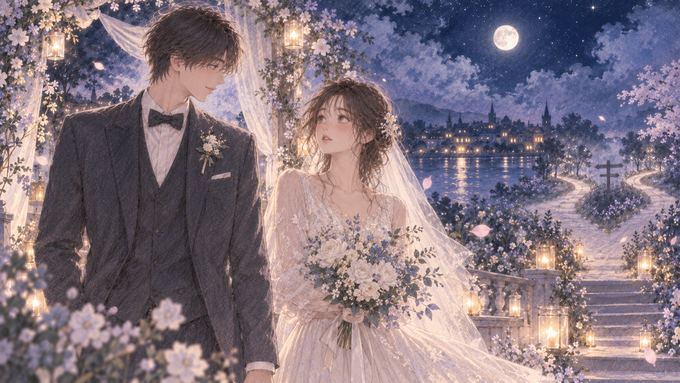 昔好きだった人との結婚式を夢の中で見つめる女性