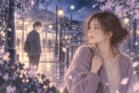 昔好きだった人を見つけてうれしそうに微笑む女性の夢