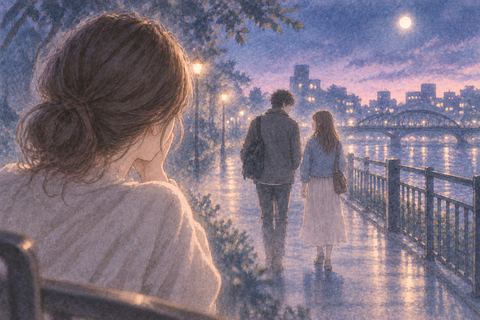 昔付き合っていた男性と並んで歩いた記憶を振り返る女性の夢