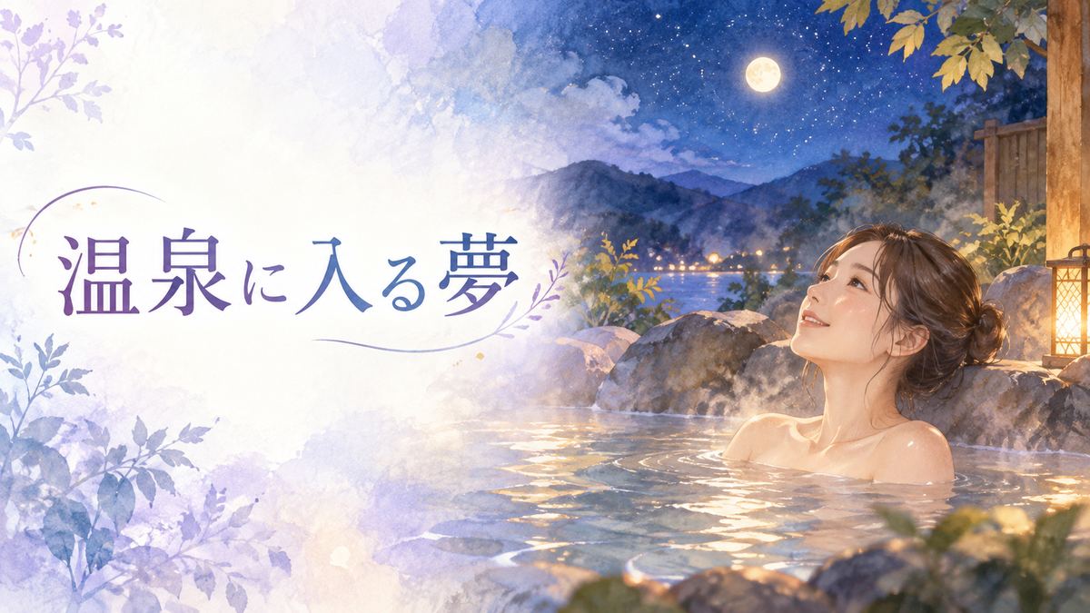 夜の露天温泉で湯に浸かり穏やかに空を見る大人の女性
