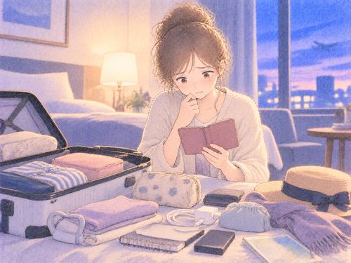 荷物はそろっているのにパスポートだけない女性