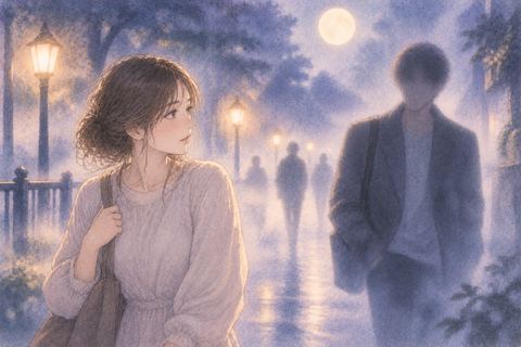 夢の中で顔のよく分からない見知らぬ人と出会う女性