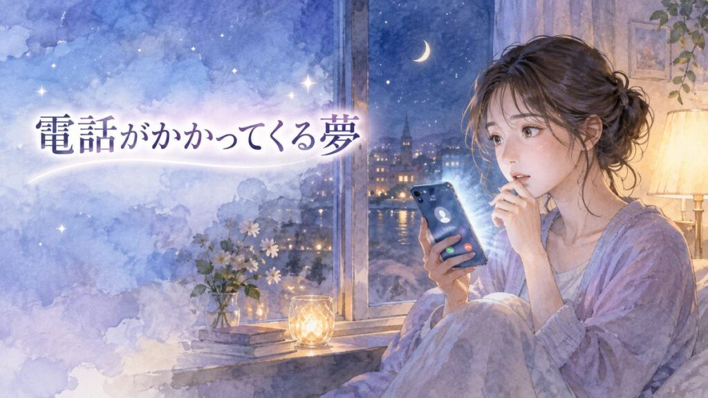 夜の部屋で光るスマートフォンを見つめる大人の女性