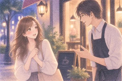 店員から個人的に声をかけられる女性