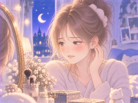 ピアスを開けた耳を押さえ少し顔をしかめる女性