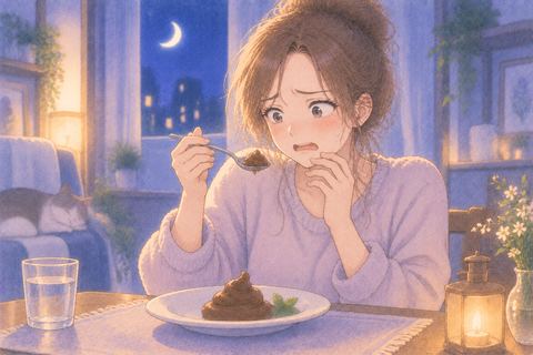 うんこを口元へ近づけ戸惑う人物の夢