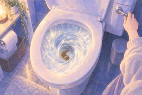 トイレのうんこが水とともに流れていく夢