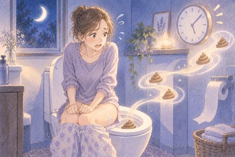 排便が止まらず困惑している人物の夢