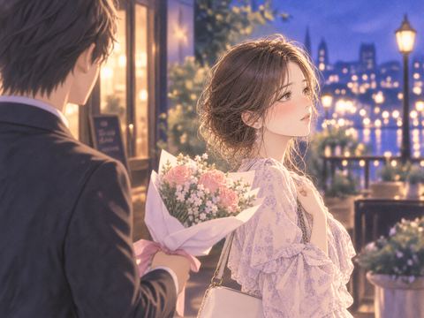 好意を向けられても別の方を見る女性