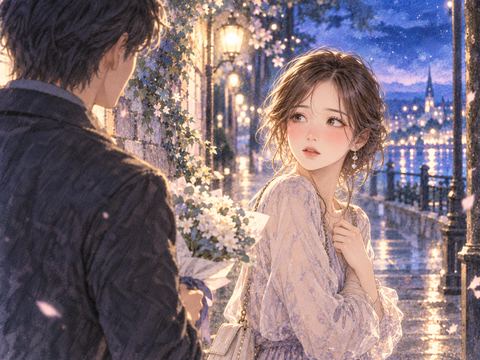 元恋人と再会し複雑な表情を見せる女性