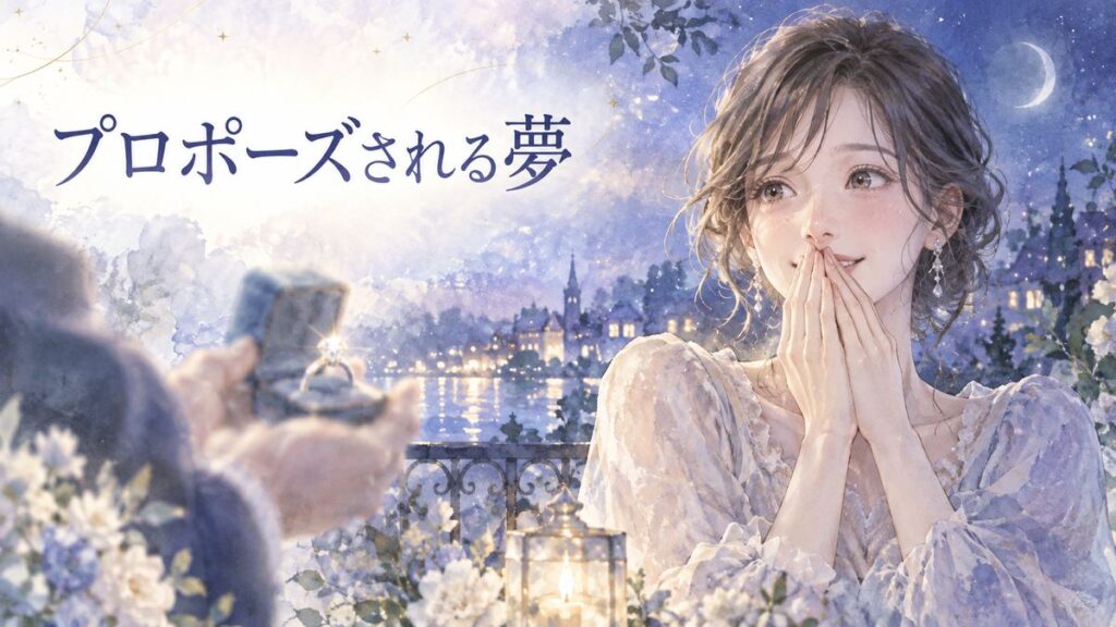 指輪を差し出され夢の余韻に包まれる大人の女性