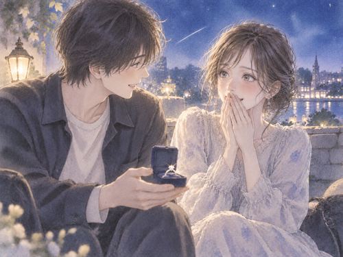 友達からの突然のプロポーズに驚く女性