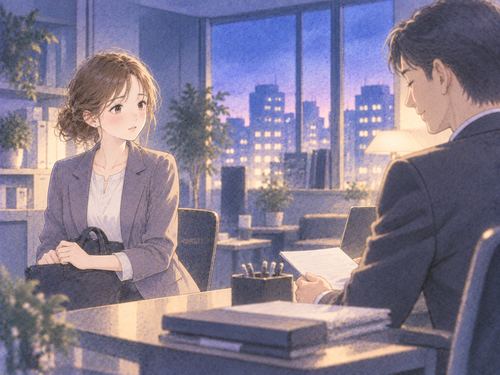 退職を静かに受け入れられ戸惑う女性