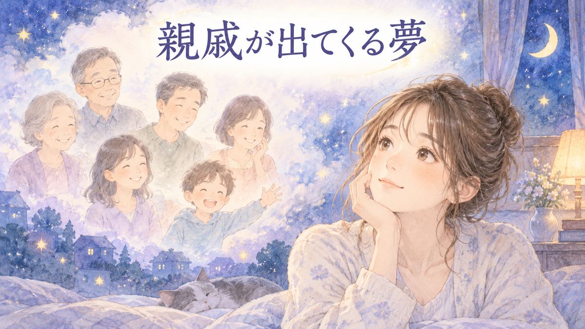 夢の中の親戚たちを振り返る大人の女性