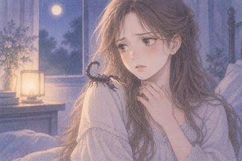 首元を気にして言葉に詰まる女性