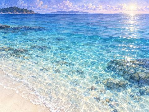 海底まで見える透き通った穏やかな海