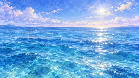 どこまでも広がる穏やかな青い海