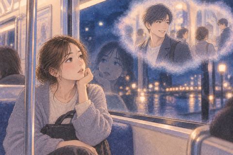 最近見かけた知り合いの姿が夜の夢にぼんやり浮かぶ場面