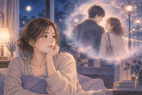 昔の恋人との親密な記憶が淡く浮かぶ女性の夢