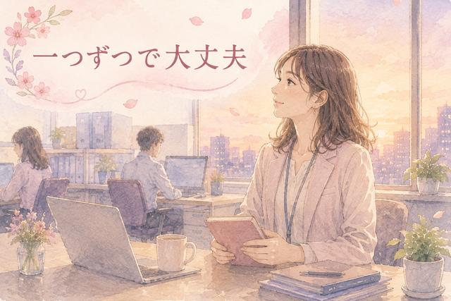 職場恋愛を急がず自分のペースで進めようと前向きになる女性