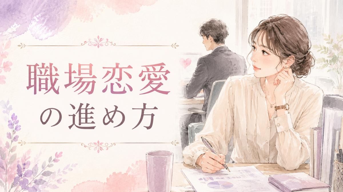 職場で気になる同僚を意識しながら距離の縮め方を考える女性