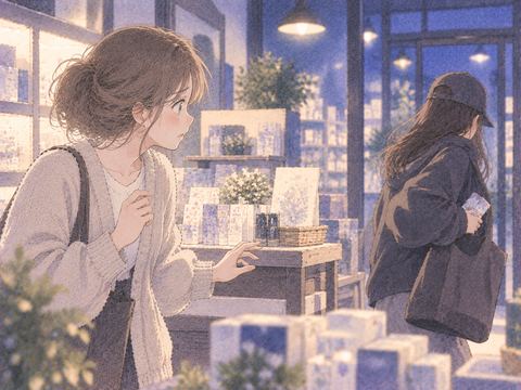 自分の商品が持ち去られるのを見つめる女性