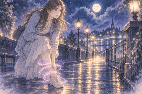 夜道で足を止められ前へ進めずにいる人物の夢