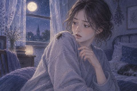 服の肩に蜘蛛がつき驚く人物の夢