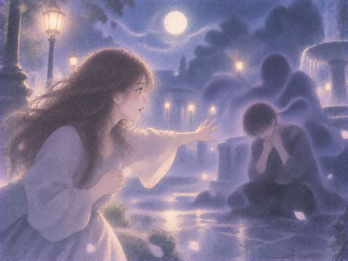 夢の中で苦しむ人へ手を伸ばす女性