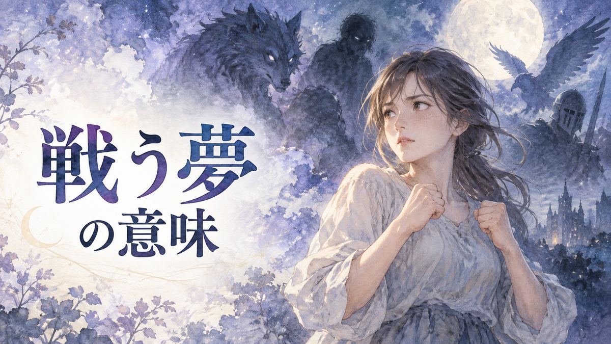 月明かりの中で夢の敵に向き合う大人の女性