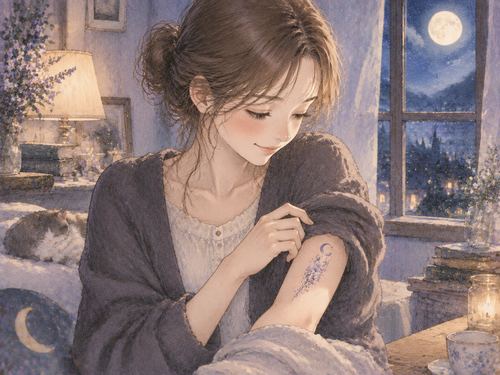 服の下に大切な模様を隠している夢の場面