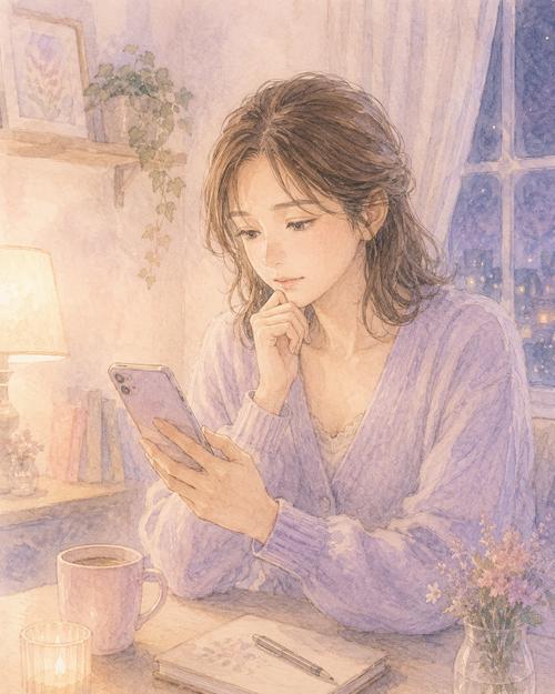 スマホで誘いを断ったあと相手の反応を気にする女性