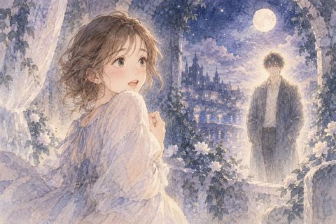 夢の中で突然現れた男性を見つめる女性