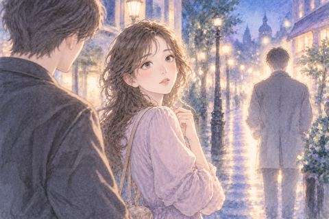 見知らぬ人に惹かれながら迷う女性