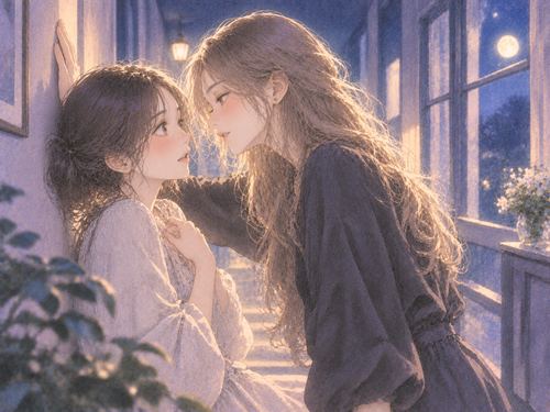 近づいてくる見知らぬ女性に戸惑いながら一歩引く女性