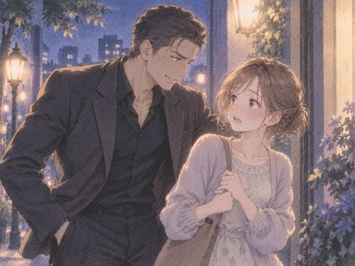 親しげな男性に少し戸惑う女性