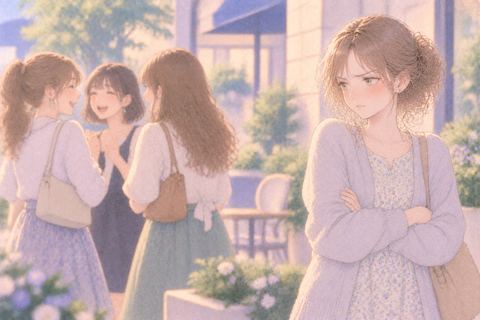 仲間から外され怒りを感じる女性