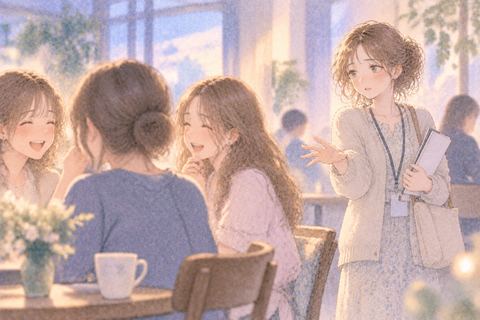 話しかけても振り向かれず戸惑う女性