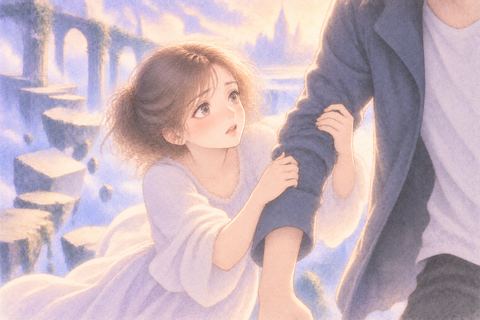 相手の腕にしがみつく女性